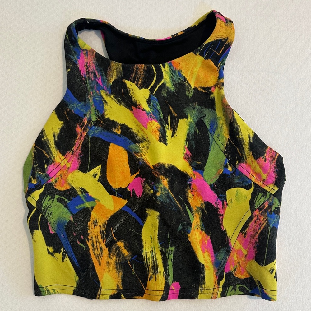 Lululemon Wunder Train Racerback Tank Top in Undertone Black Multi color Size 6